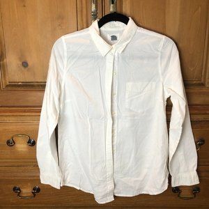 Old Navy 100% Cotton White Long Sleeve Button Down Shirt